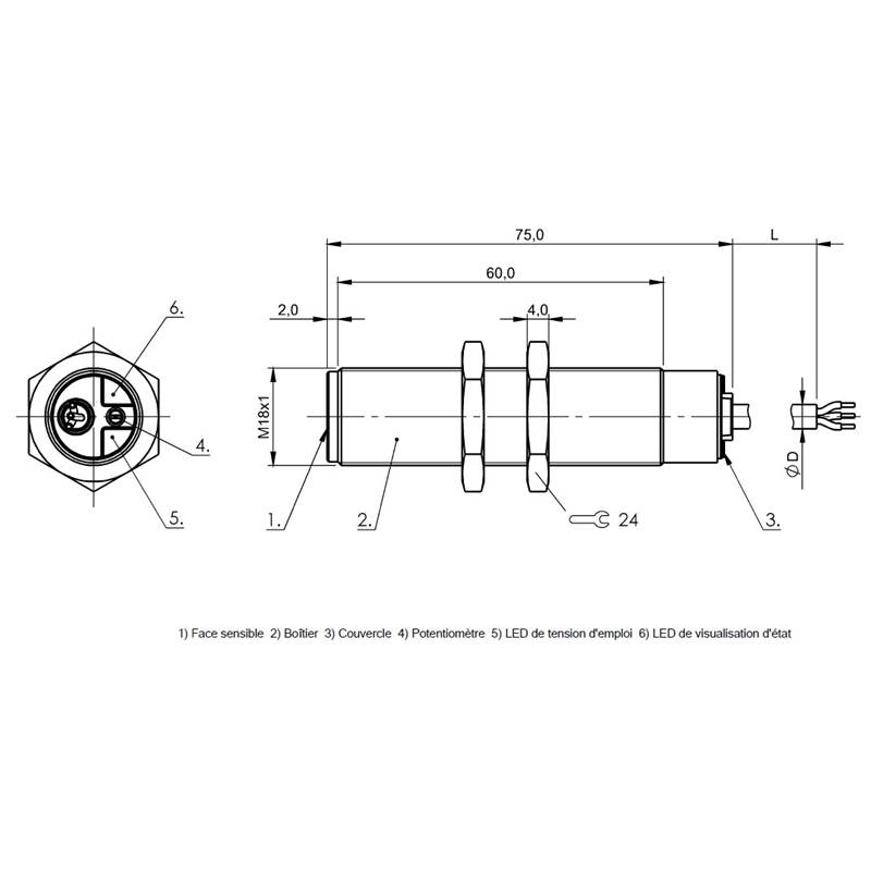 Capteurs capacitifs balluff BCS M18BBN1-POC80D-EP02 (BCS00M1) – Image 2