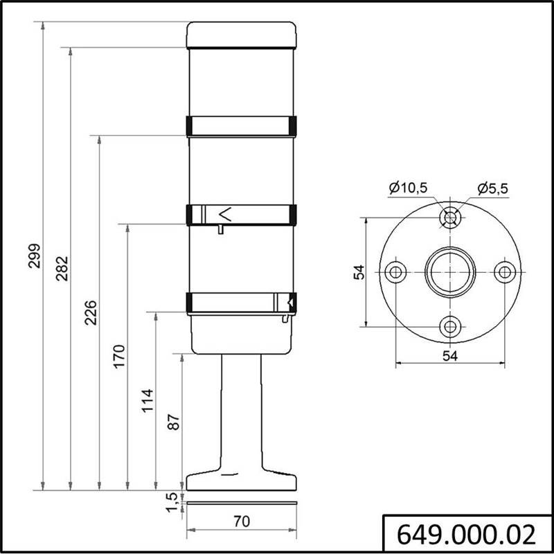 Colonne lumineuse WERMA 649.000.02 – Image 2