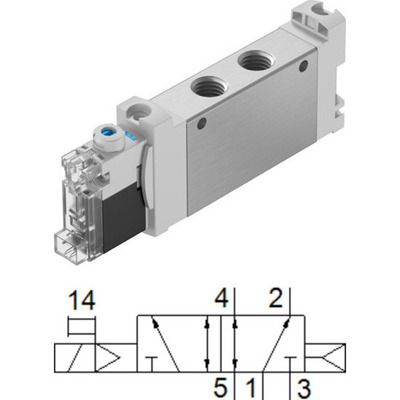 Distributeurs pneumatiques Festo VUVG-LK14-M52-AT-G18-1H2L-S