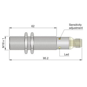 Capteurs capacitifs AECO SC18SM-C5 PNP NO+NC H