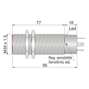 Capteurs capacitifs AECO SC30M-C20 PNP NO+NC K
