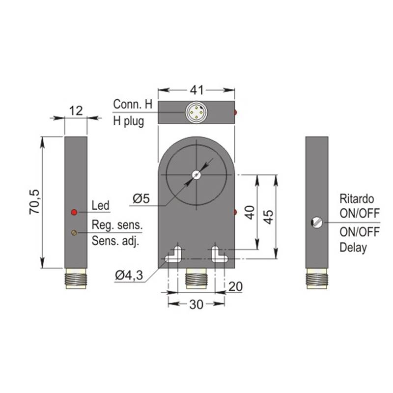 Capteur inductif AECO SIA05-CE NPN NO H1 R