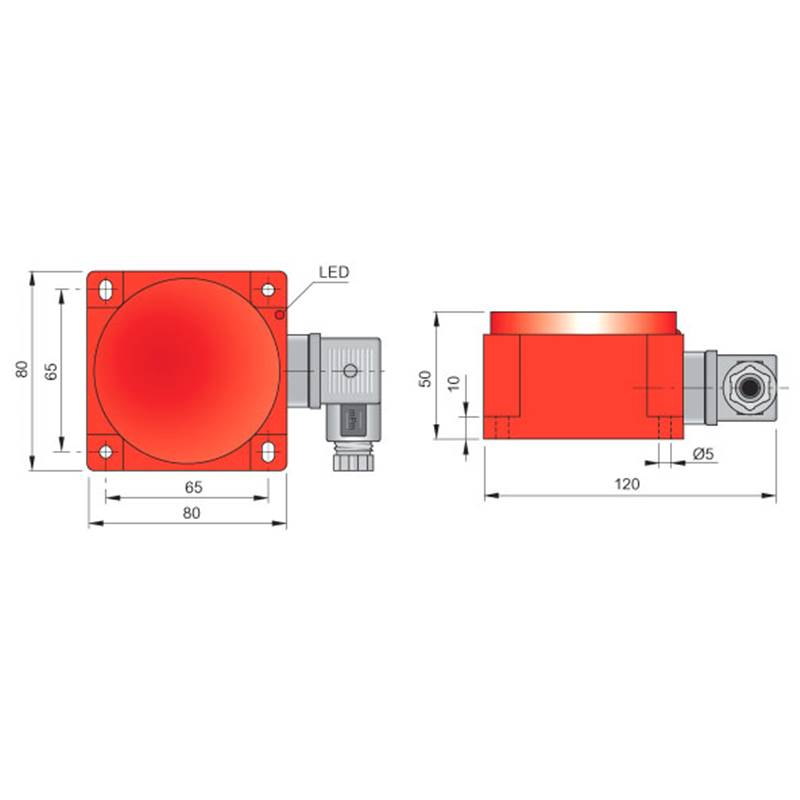 Capteur inductif AECO SIQ80-CE50 NPN NO+NC K