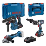 Combi-kit 3 outils 18V : GSR 18V-110C + GWX 18V-10 P + GBH 18V-26F + 1 batterie 4,0 Ah (ProCORE) + 1 batterie 8 Ah (ProCORE) + GAL 18V-160 (L) BOSCH (0 615 990 N2X)
