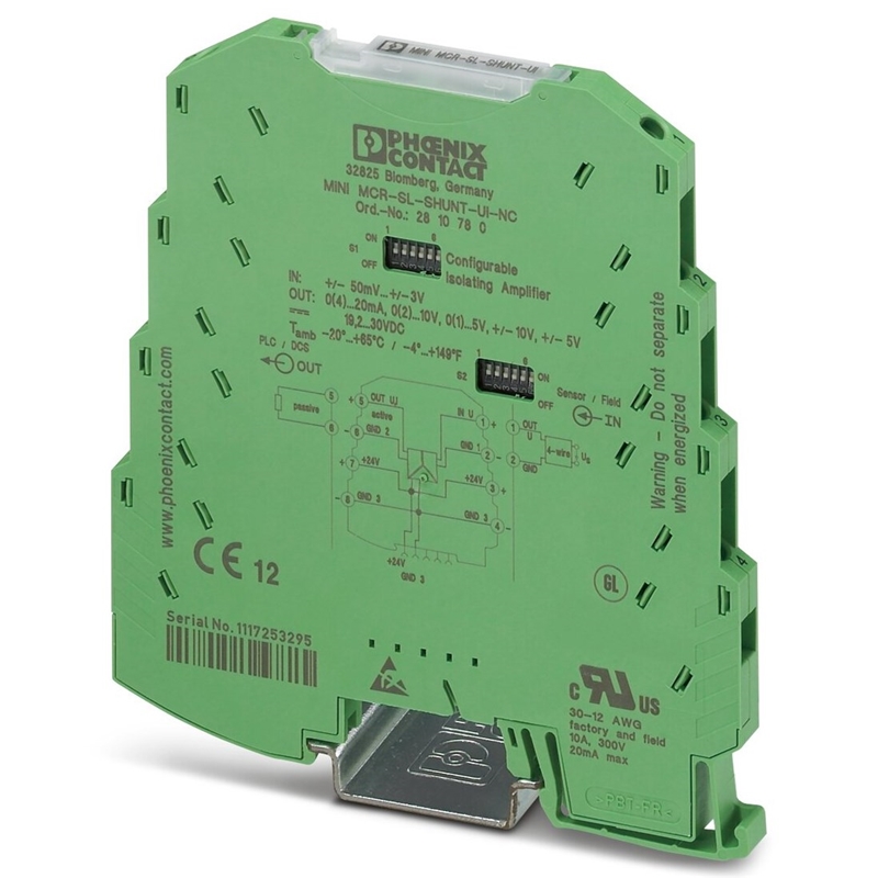 Convertisseurs PHOENIX CONTACT MINI MCR-SL-SHUNT-UI-NC