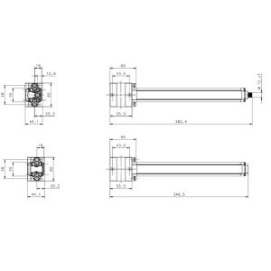 Barrages immatériels de sécurité DATASENSING (DATALOGIC) SG-L-ARMS L COUPLE ARMS V2