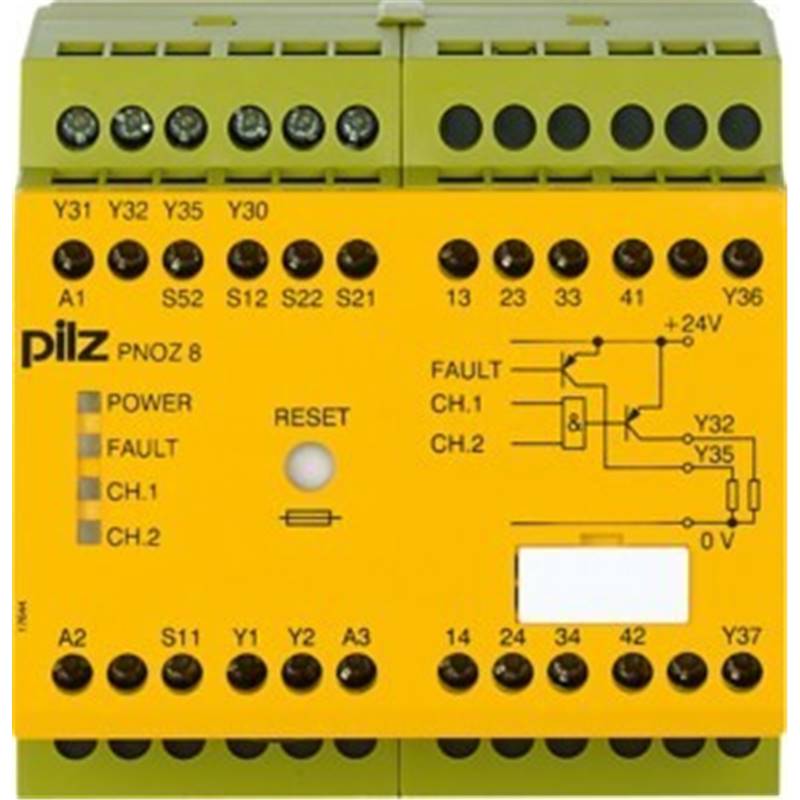 Relais de sécurité PILZ 774760 | PNOZ 8 24VDC 3n/o 1n/c 2so