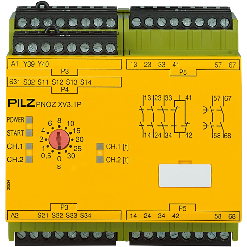 Relais de sécurité PILZ 777520 | PNOZ XV3.1P 30/24VDC 3n/o 1n/c 2n/o t